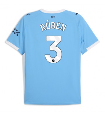 Manchester City Ruben Dias #3 Hjemmebanetrøje 2025-26 Kortærmet